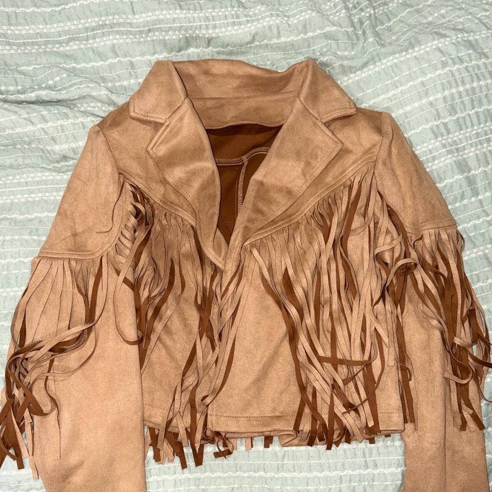 Tan Fringe Women's Jacket